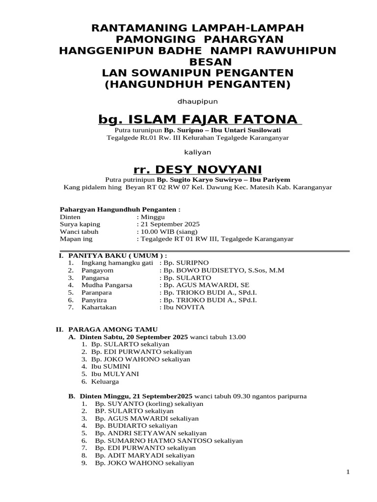 Ngunduh Manthu Fajar | PDF