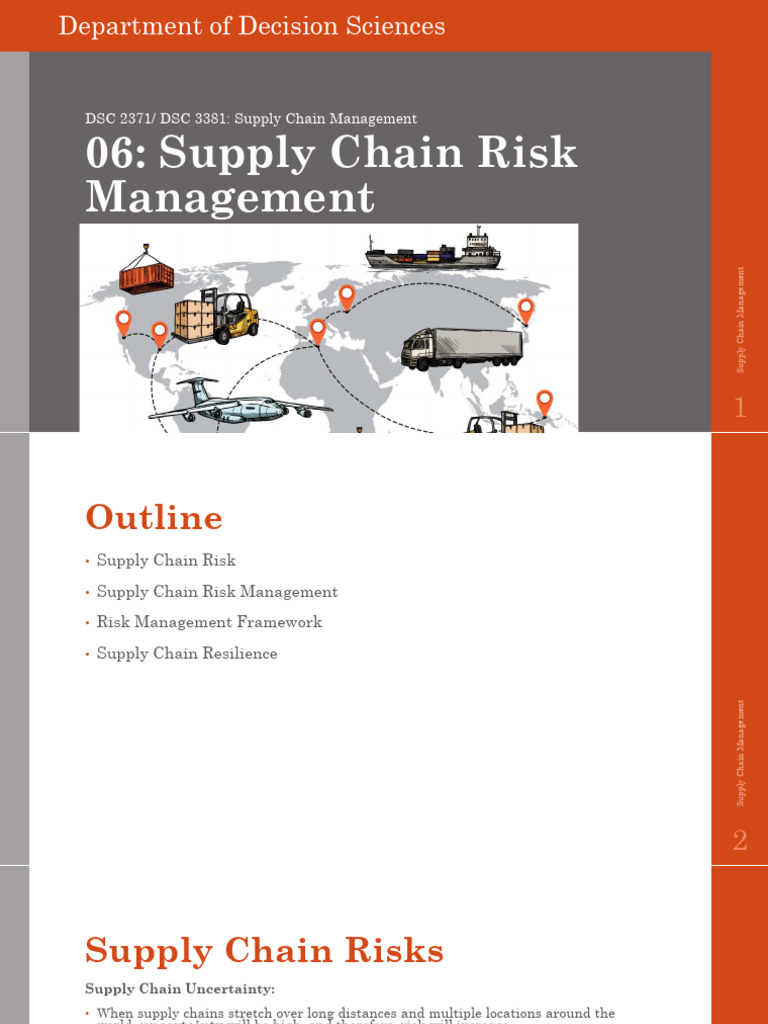 Session 06 - Supply Chain Risk Management | PDF | Risk Management | Risk