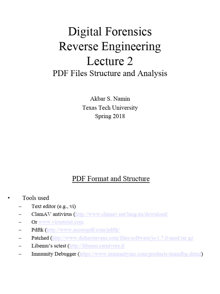PDF File Structure and Analysis Guide | PDF | Computer Architecture ...