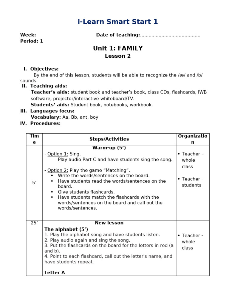 Family Unit: Phonics Lesson Plan | PDF | Linguistics | Human Communication