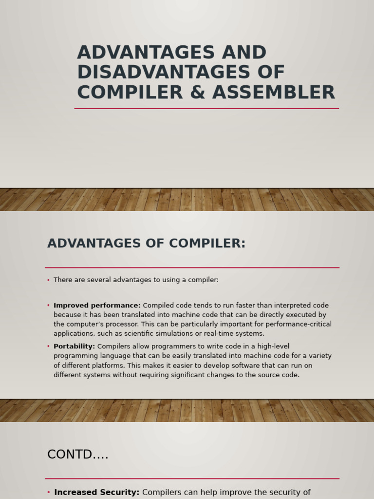 Compiler and Assembler Pros and Cons | PDF | Assembly Language | Compiler