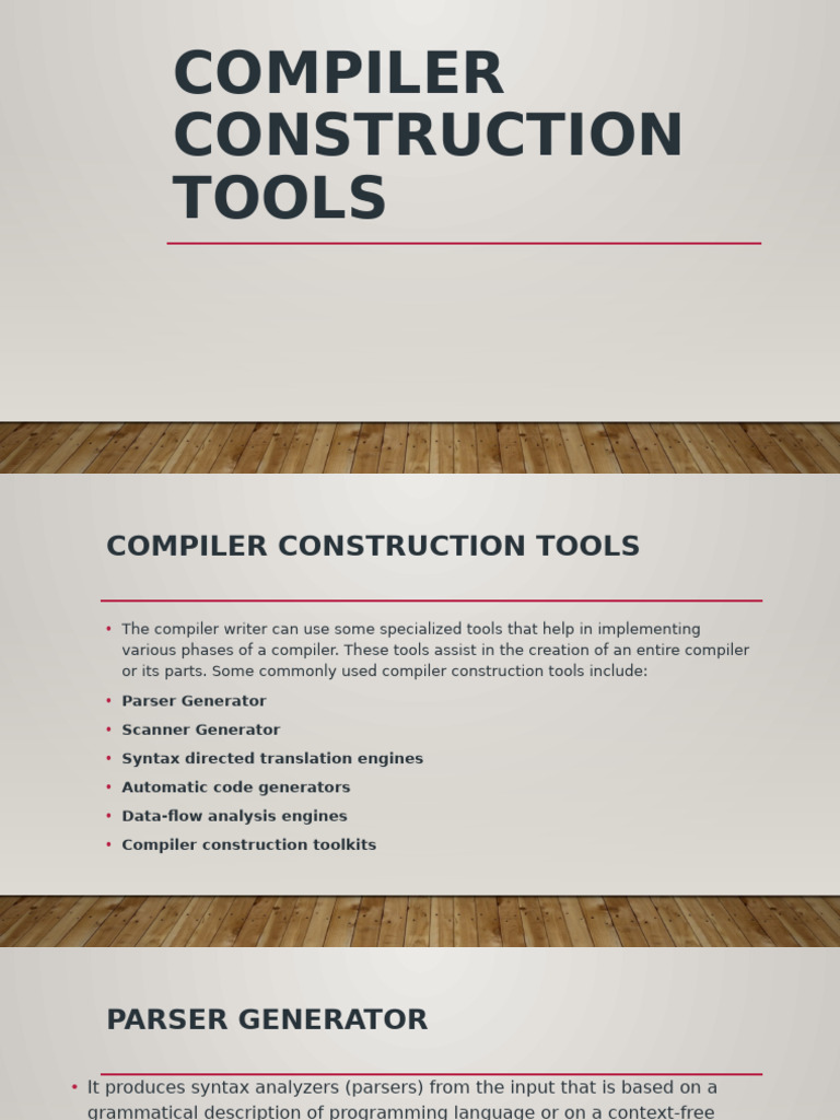 Essential Compiler Construction Tools | PDF | Parsing | Compiler