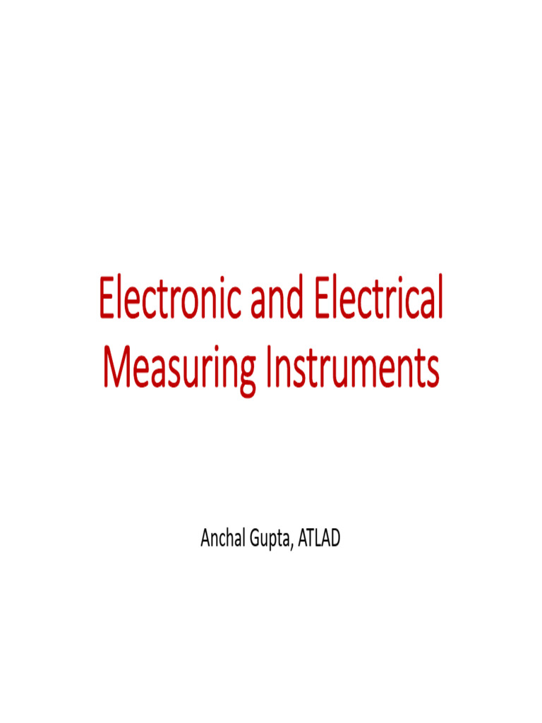 Electronic and Electrical Measuring Instrument IN02 | PDF ...
