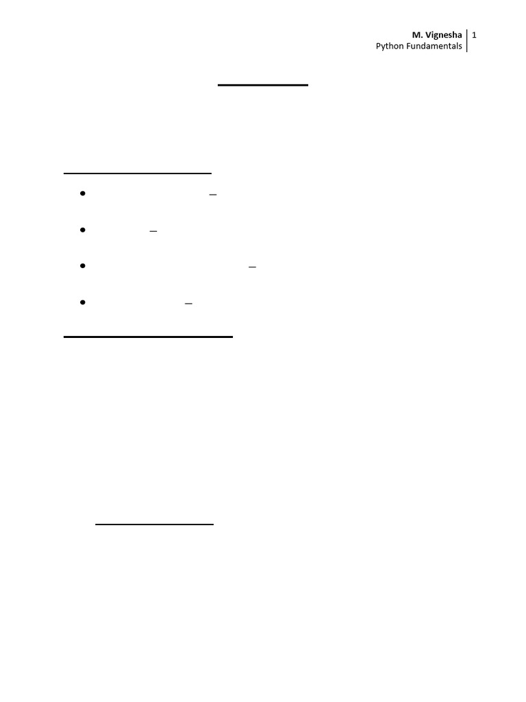 Python Basics: Variables, Data Types, I/O | PDF | Data Type | Boolean ...