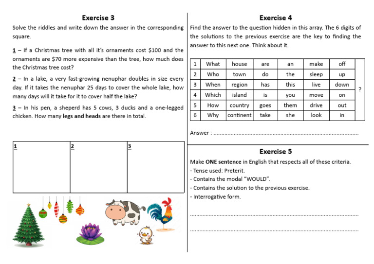 PRINT - E2 - Exercises 3 4 and 5 | PDF | Semantic Units | Linguistics