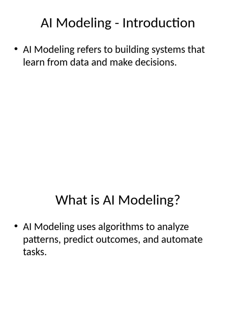 AI Modeling PPT 8 Page | PDF