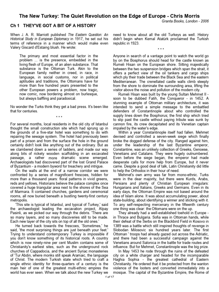 TheNewTurkey Ch12 ChrisMorris GrantaBooks2006 | PDF | Ottoman Empire ...