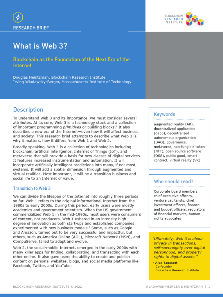 Understanding Web 3: The Future of the Internet | PDF | Computer Network