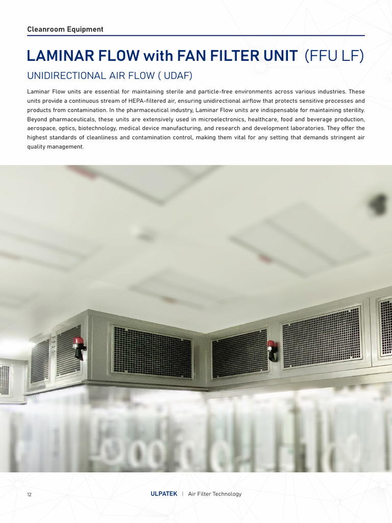 Laminar Flow Units for Cleanroom Air Quality | PDF | Chemical Equipment ...