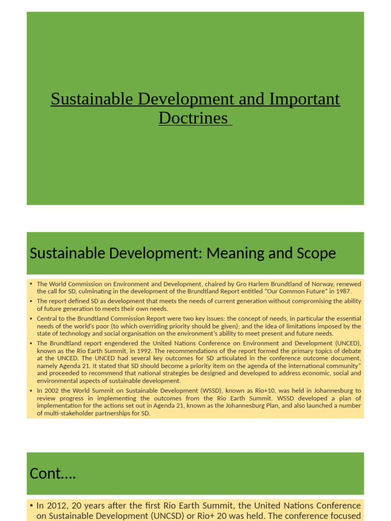 Sustainable Development: Key Concepts & Goals | PDF | Sustainability ...