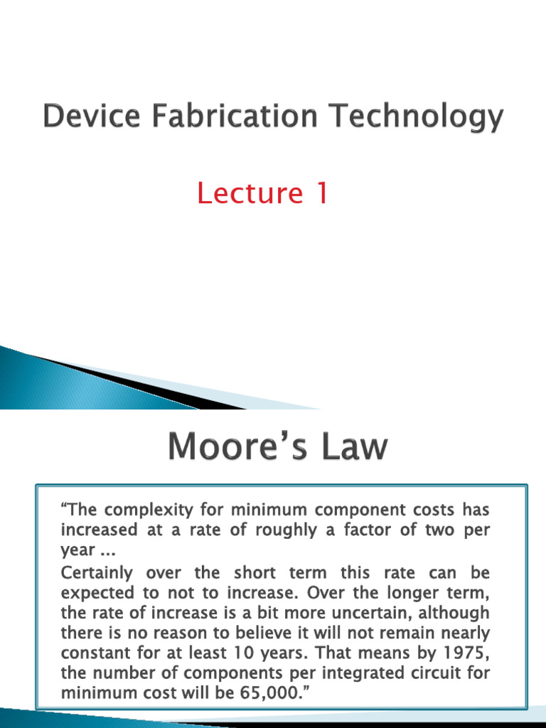 Moore's Law | PDF | Integrated Circuit | Semiconductor Device Fabrication