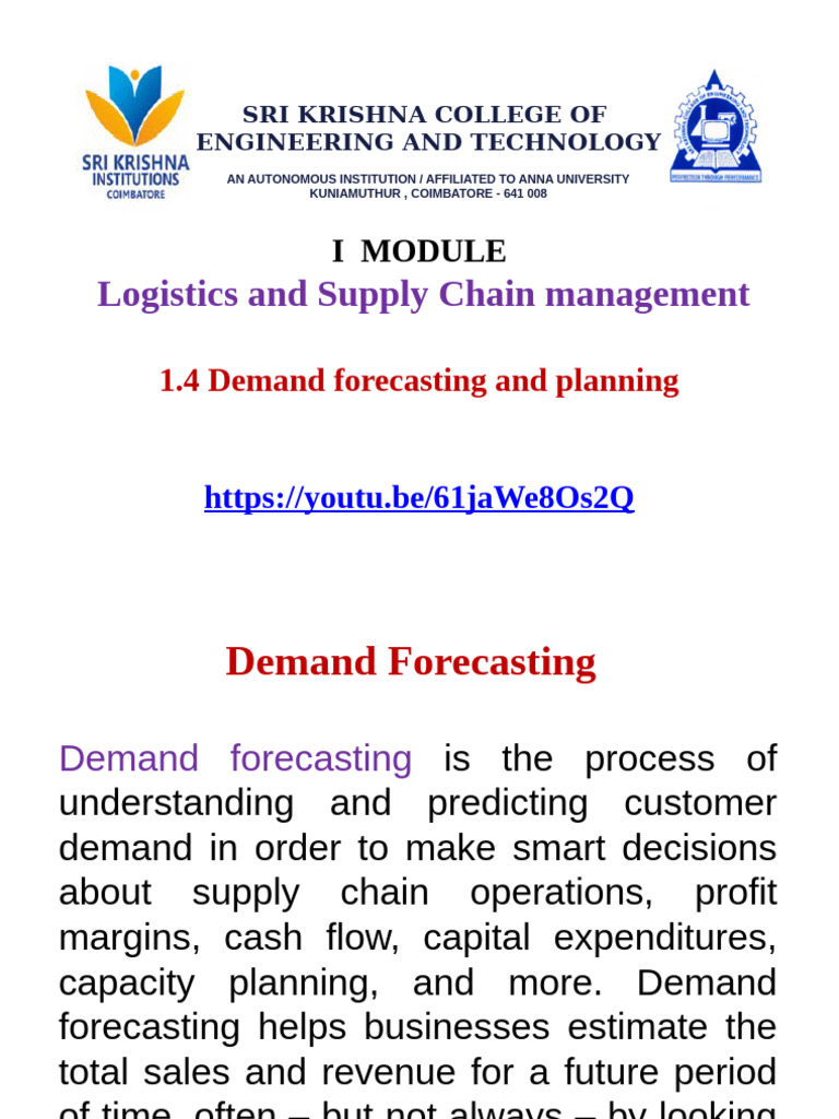 Demand Forecasting in Supply Chains | PDF | Forecasting | Demand