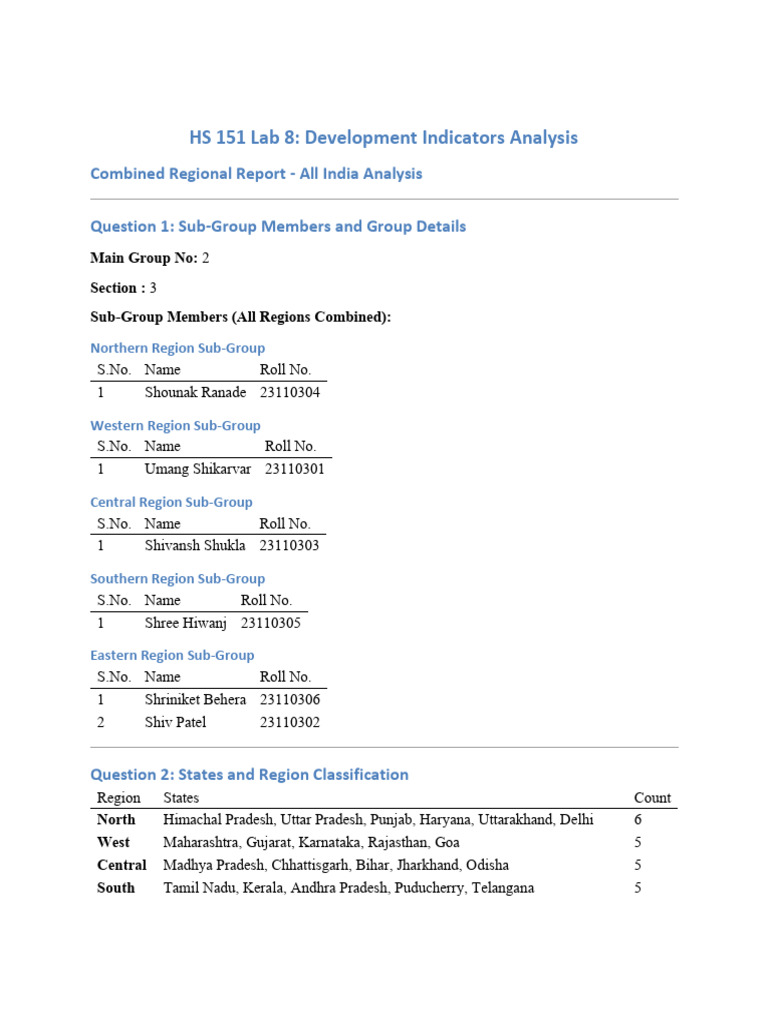 India Regional GDP and Poverty Analysis | PDF | Economic Inequality ...