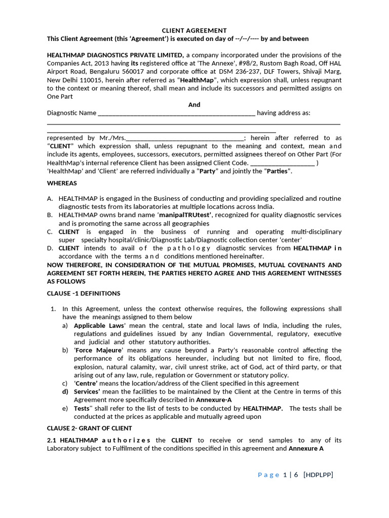 Draft Pre Paid Client Agreement HM | PDF | Legal Liability | Private Law