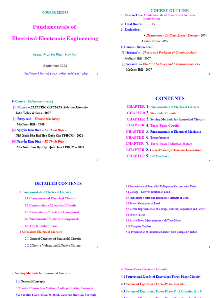Electrical Engineering Fundamentals Course | PDF | Direct Current ...