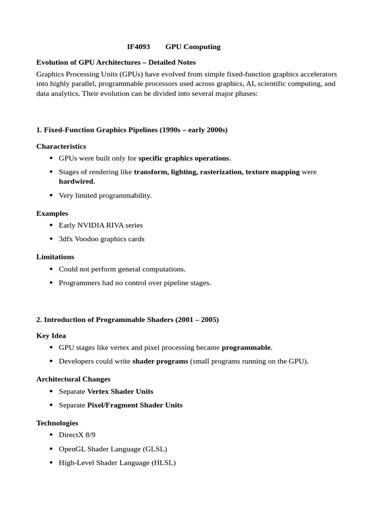 IF4093 GPU Computing Notes | PDF | Graphics Processing Unit | Shader