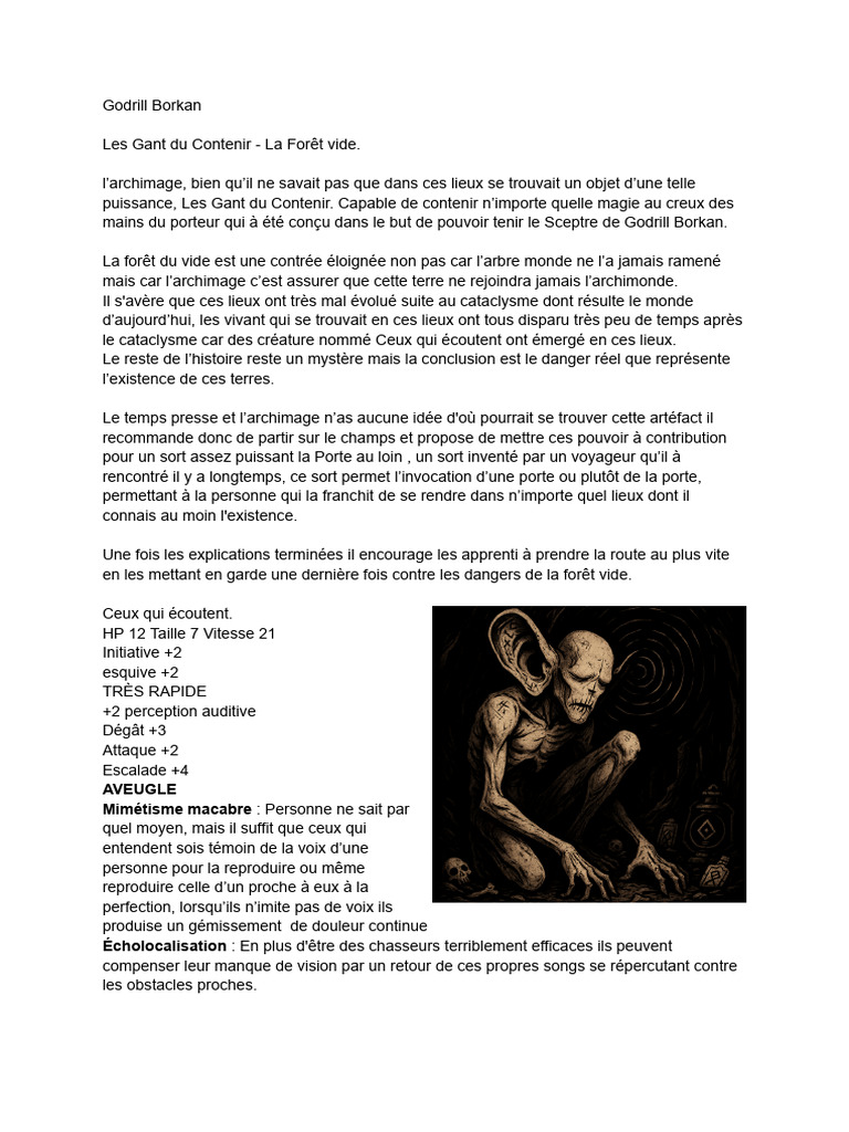 Quête des Gants du Contenir en Forêt Vide | PDF