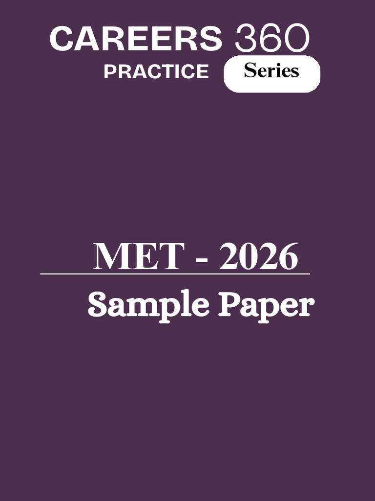 MET 2026 Physics Sample Paper Solutions | PDF | Mole (Unit) | Chemical ...