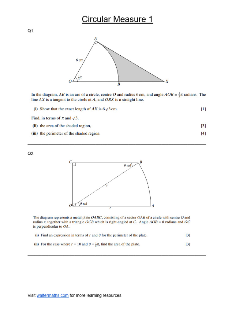 Circular Measure 1 | PDF