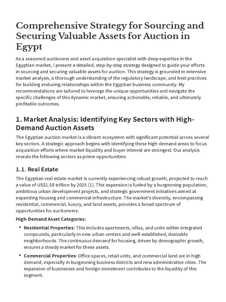 Comprehensive Strategy For Sourcing and Securing Valuable Assets For ...