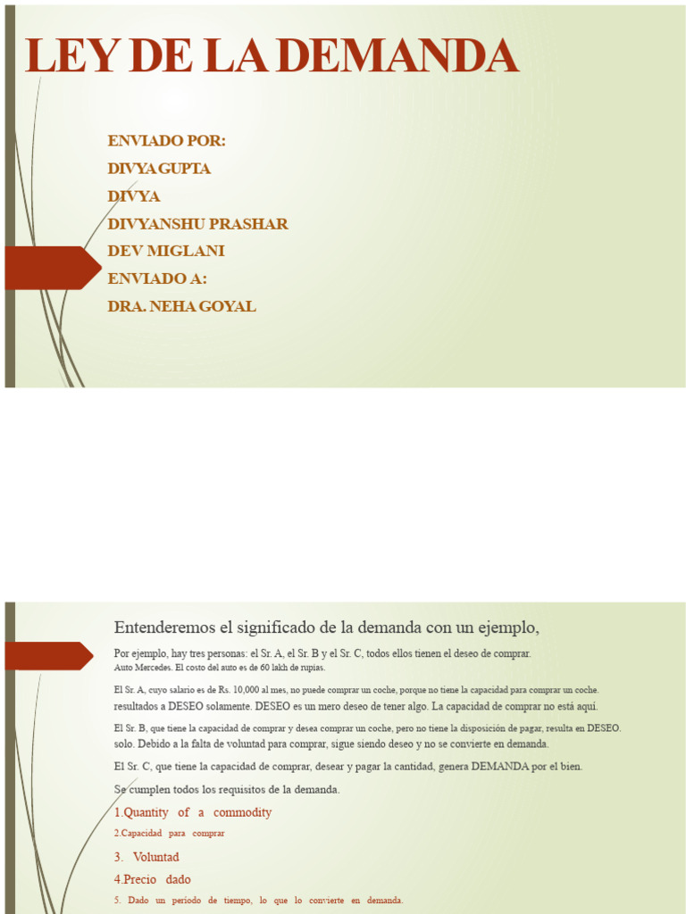 Conceptos Clave de la Demanda Económica | PDF | Oferta y demanda | Precios