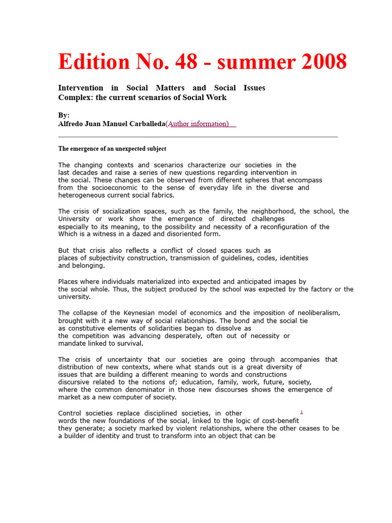 The Unexpected Subject Carballeda | PDF | Homogeneity And Heterogeneity ...