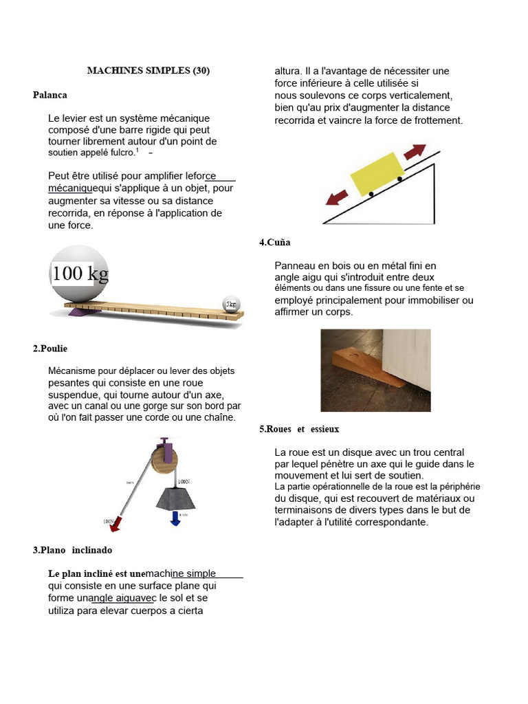 Introduction aux machines simples et composées | PDF | Moteurs | Turbine