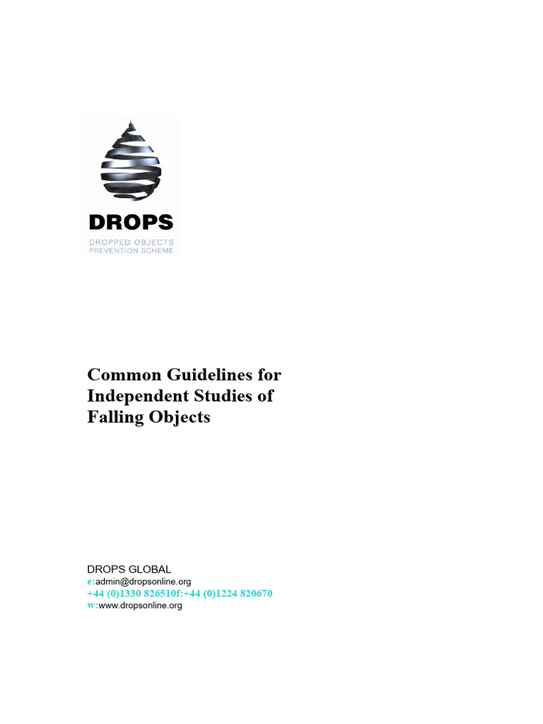 Guidelines for Independent Object Drop Studies | PDF | Crane (Machine ...