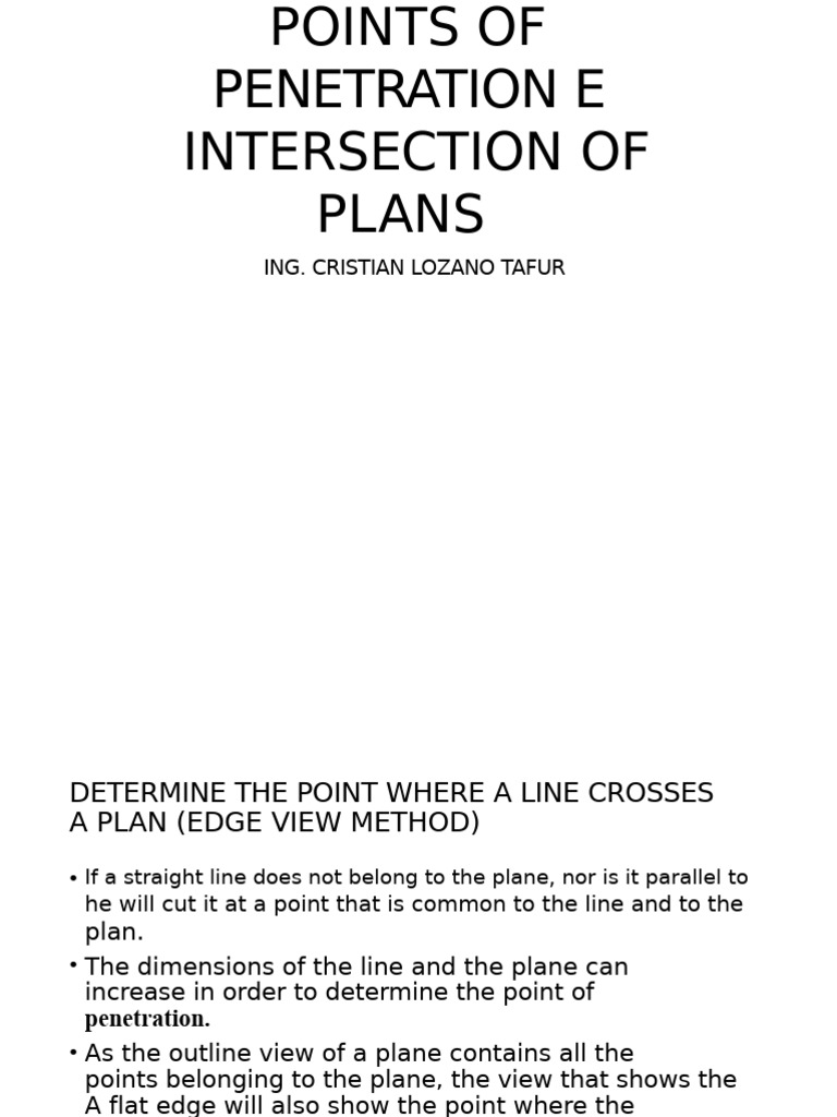 Line-Plane Intersection Techniques | PDF | Geometry | Mathematical Concepts