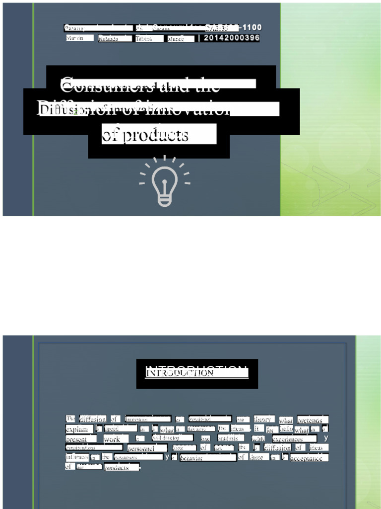 Consumers and The Diffusion of Product Innovations | PDF | Innovation ...