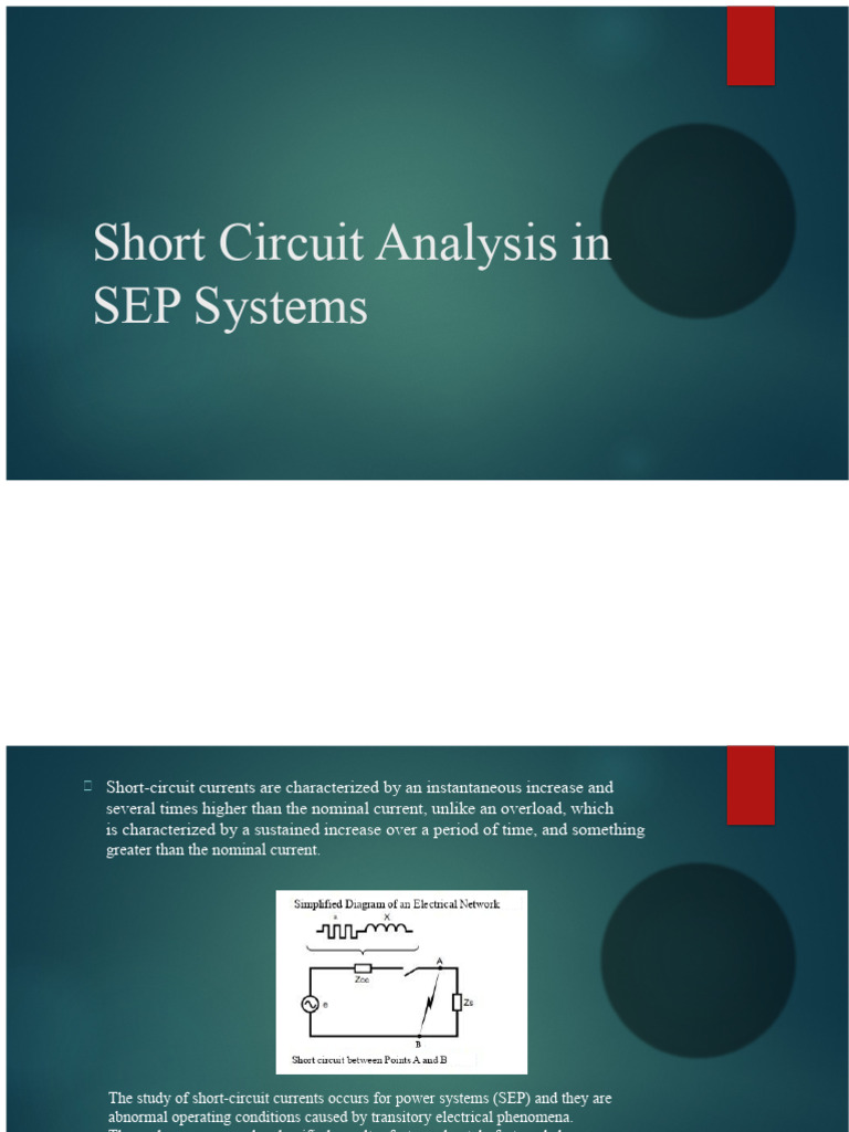 Short Circuit Analysis in SEP Systems | PDF | Amplitude | Electrical ...