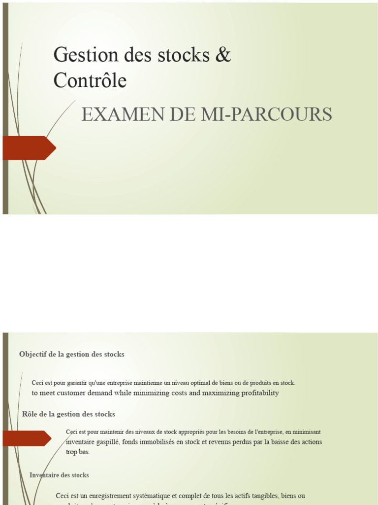 Gestion efficace des stocks et contrôle | PDF | Inventaire | Business