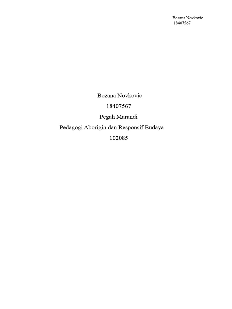 Pedagogi Responsif Budaya Aborigin | PDF