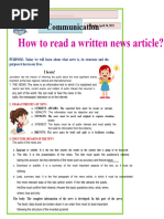 Parts of a News Article Explained | PDF | News | Communication