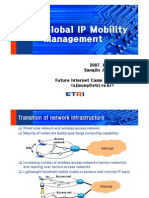 Global IP Mobility Management: 2007. 8. 21. Sangjin Jeong Etri Future Internet Camp 2007