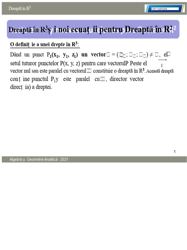 Recta - R3 Prezentare | PDF