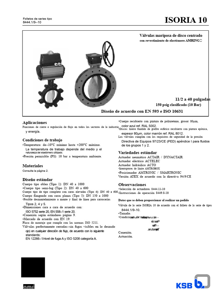 AMRI ISORIA 10 Serie de Tipos Datos Del Folleto PDF | PDF | Solenoide ...