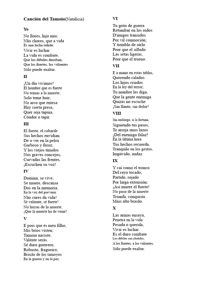 Canción del Tamoio | PDF