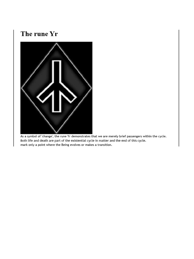 The Rune Yr: Symbol of Change and Cycle | PDF | Spirituality ...
