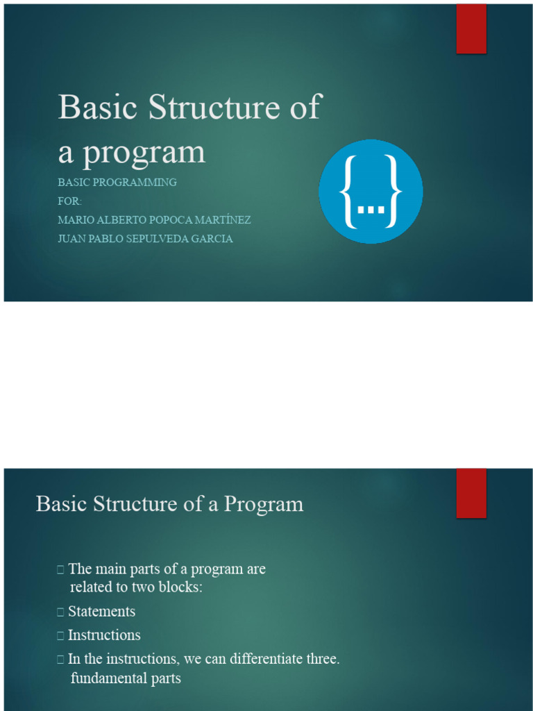 Basic Program Structure Explained | PDF