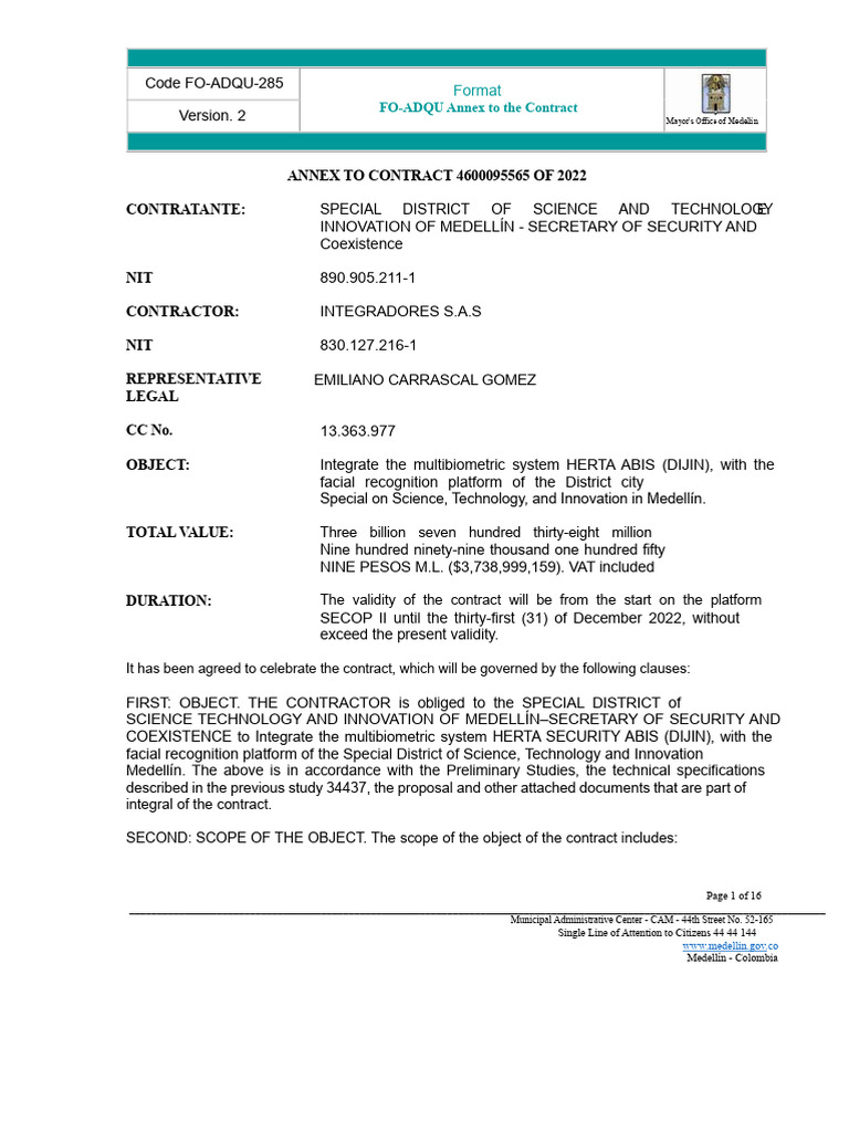 Annex To Electronic Contract 201022 | PDF | Employment | Breach Of Contract