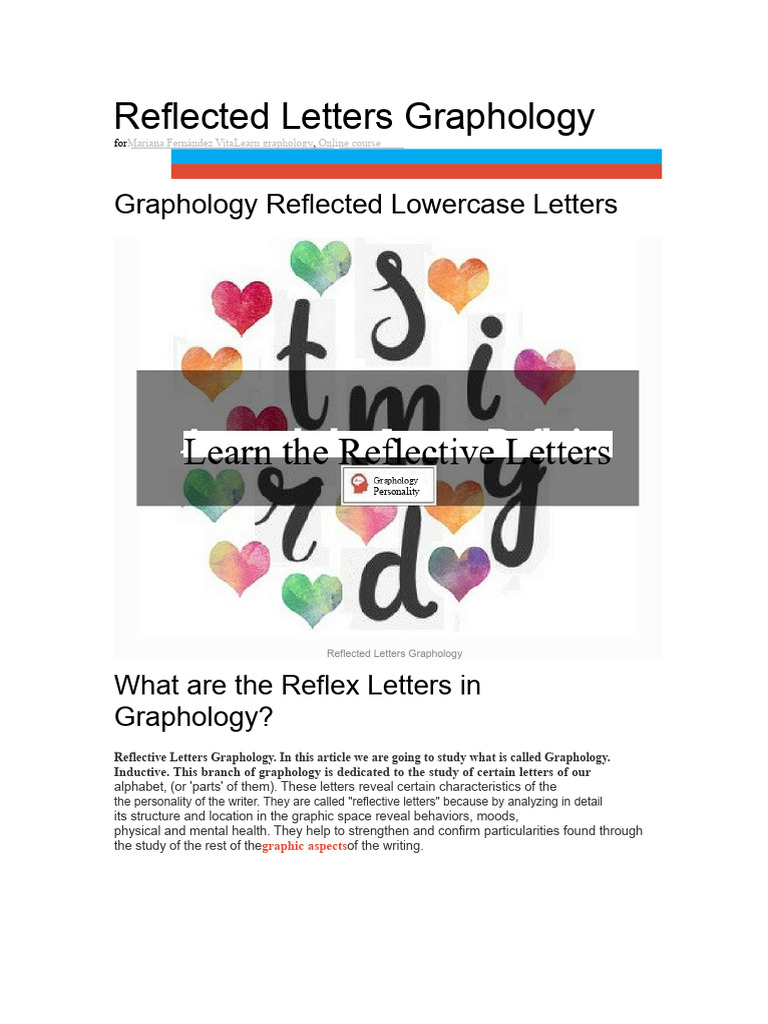 Reflected Letters in Graphology Analysis | PDF | Libido | Idealism