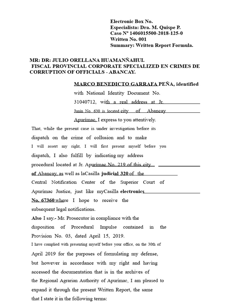 Report on Alpaca Procurement Case | PDF | Justice | Crime & Violence