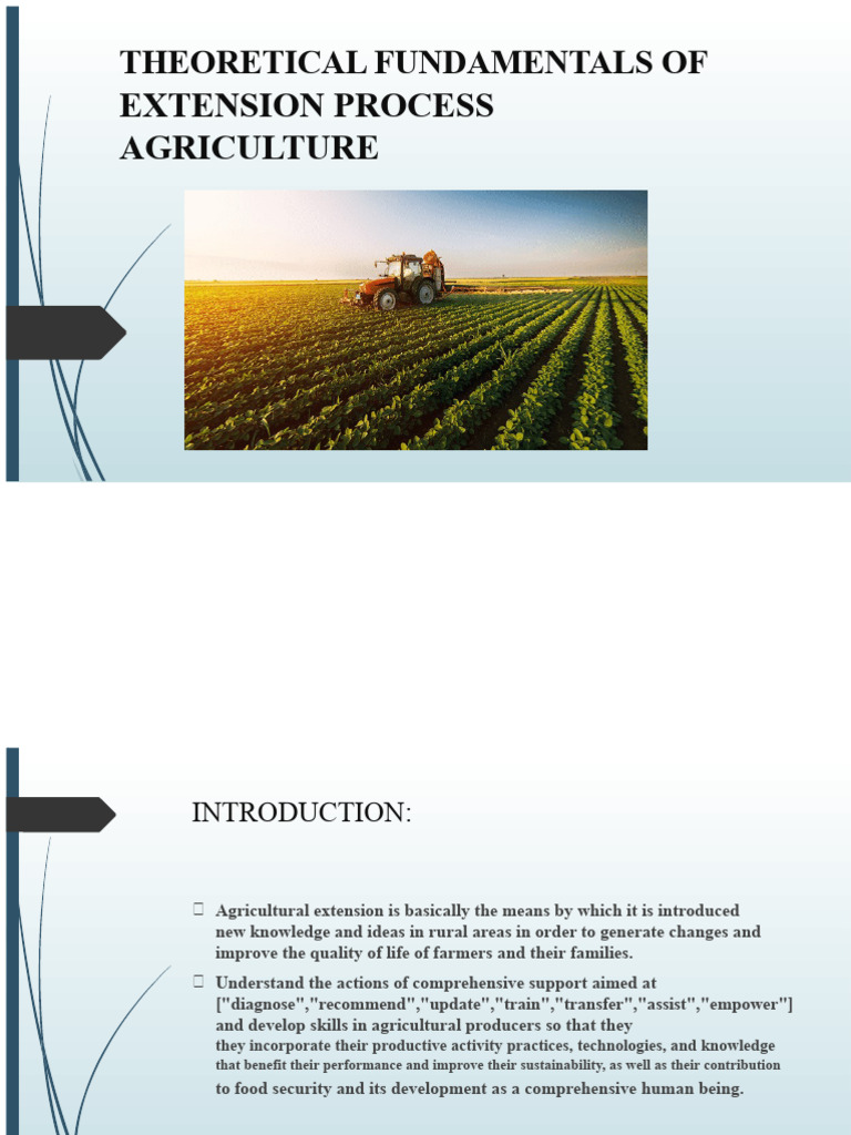 Agricultural Extension Process Fundamentals | PDF | Knowledge | Learning