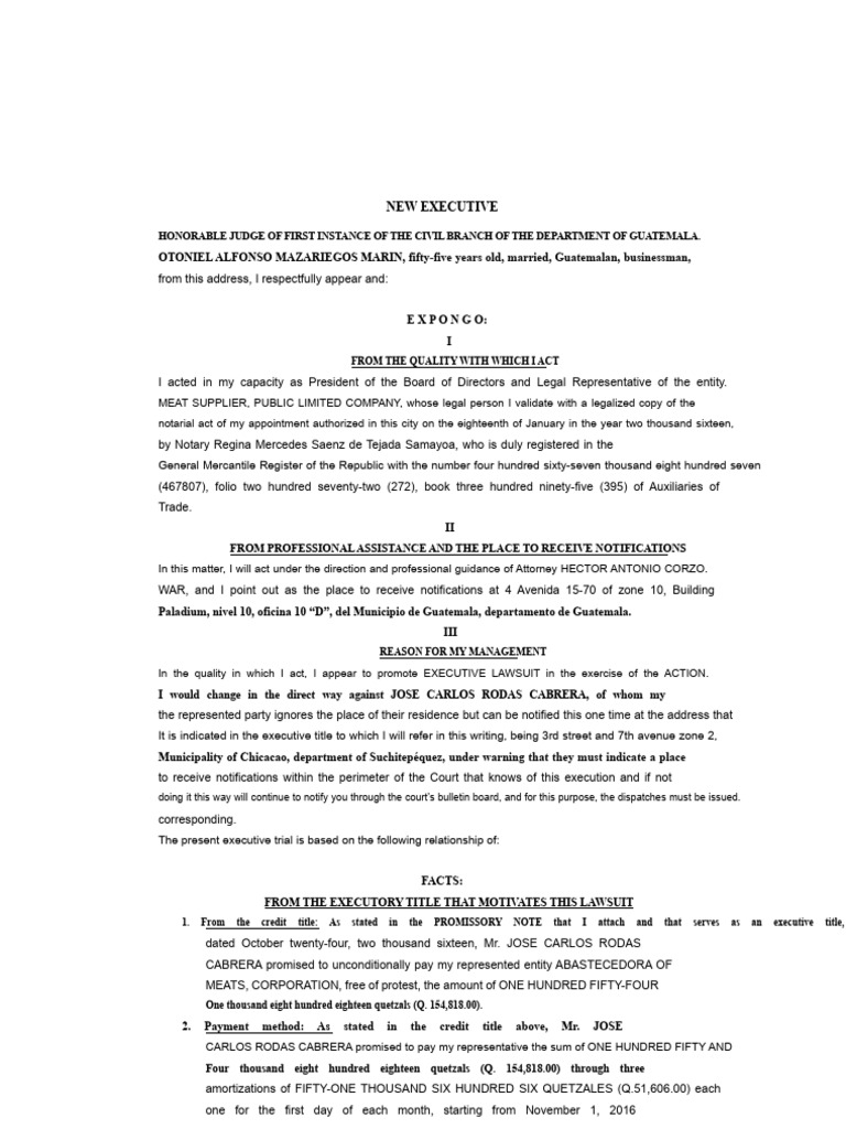 Memorial Execution of Promissory Note | PDF | Negotiable Instrument ...