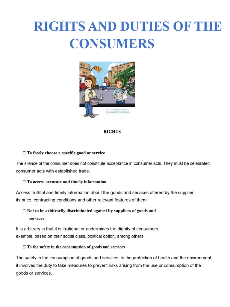 Consumer Rights and Duties Explained | PDF | Credit | Finance & Money ...