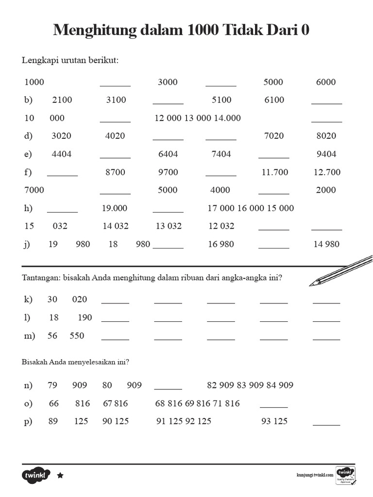 Menghitung Dalam Ribuan untuk KS2 | PDF