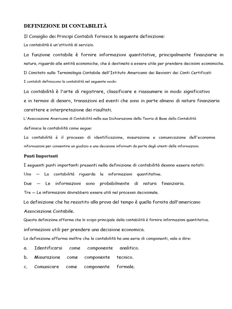 Capitolo 1 - La Professione Contabile | PDF