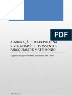 A Imigração em Leopoldina Vista Através Dos Assentos Paroquiais de Matrimônio