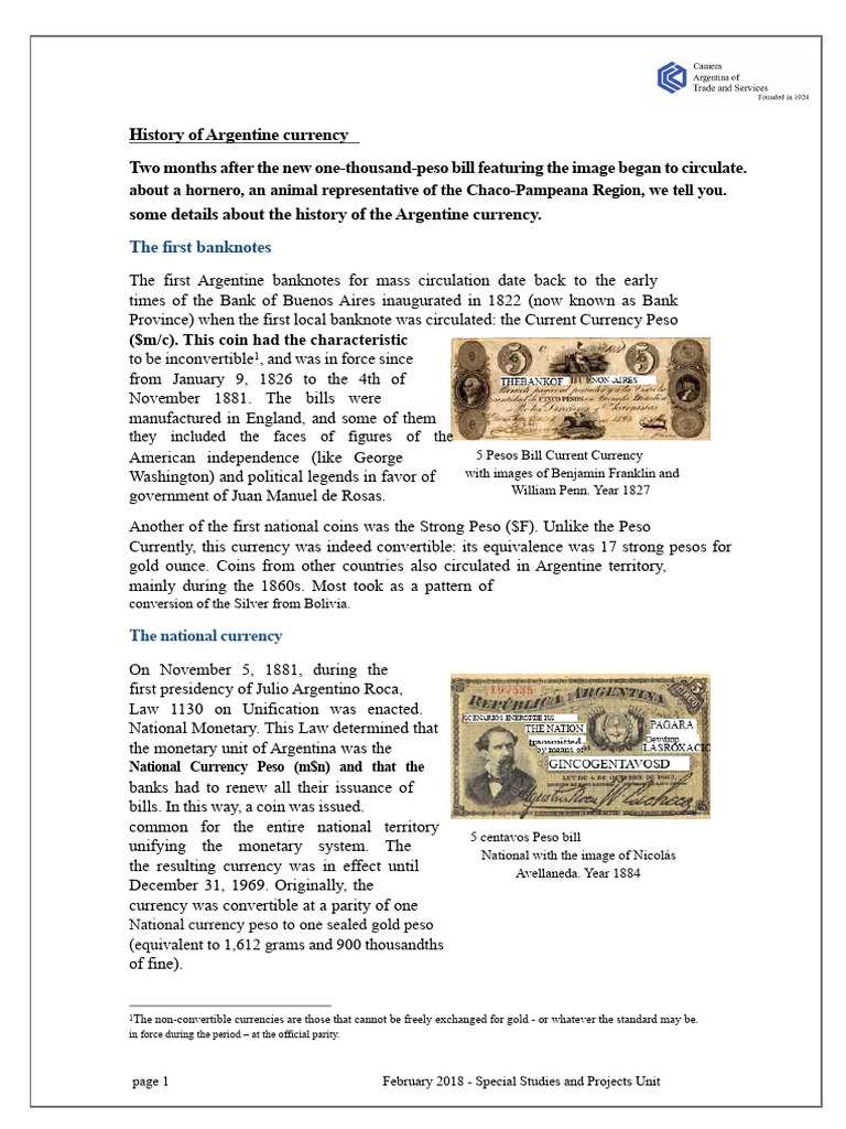 16 - History of The Argentine Currency | PDF | Currency | International  Finance
